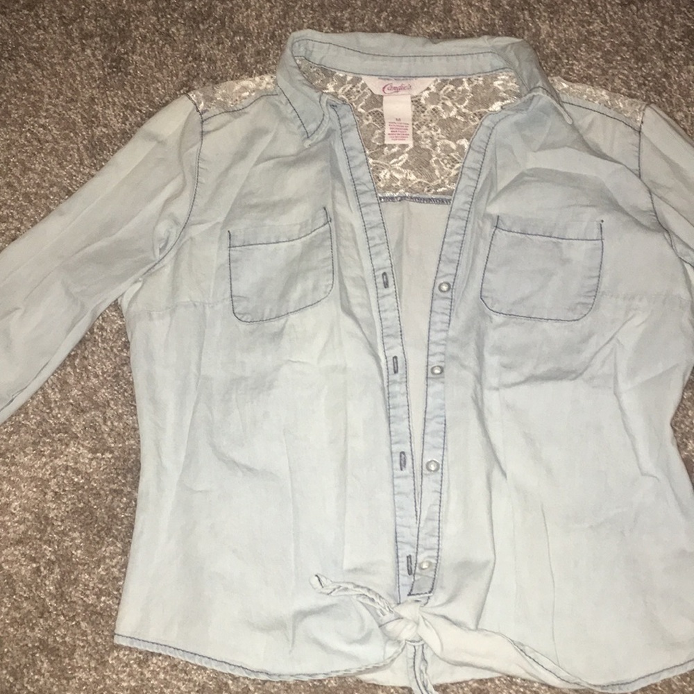 Light blue jean shirt